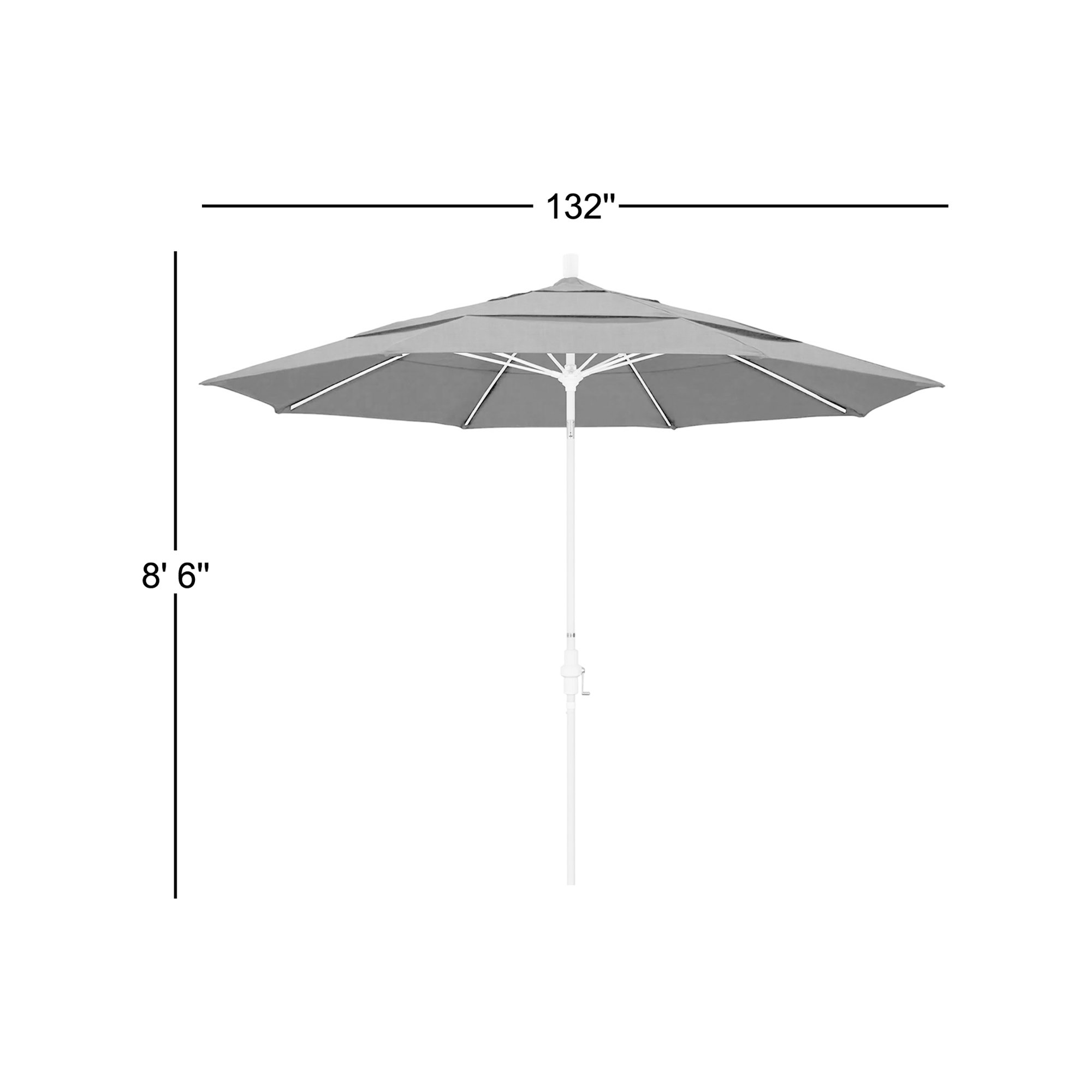 Brent 132'' Sunbrella® Outdoor Umbrella, Macaw