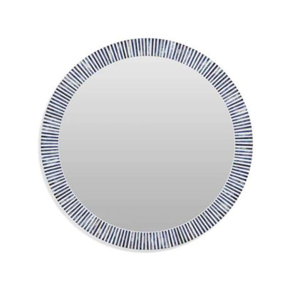 Vancouver Bone Round Wall Mirror