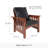 Leick Home Mission Impeccable Solid Wood Reclining Arm Chair With Faux Leather Seat