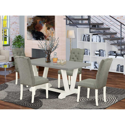 Acacia Solid Wood Dining Set by Red Barrel Studio