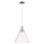 Arcadia - Benston - Mini-luminaire suspendu à cordon 1 lumière 12 po - Finition chrome poli - Abat-jour granuleux