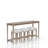 Frosted Glass Console Table With 3 Stools