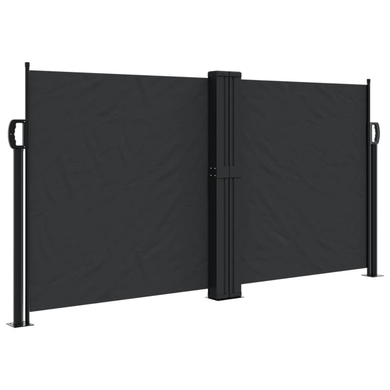 Symple Stuff Retractable Side Awning, 120cm H x 1200cm W, Black