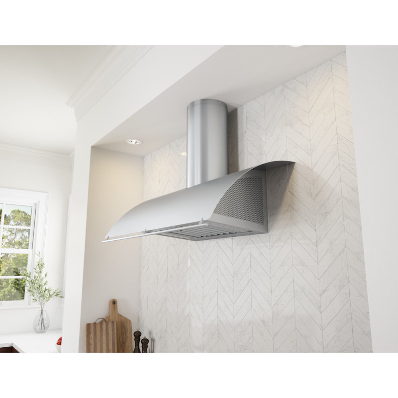 Zephyr Okeanito 48 in. Wall Mount Range Hood with LED Lights, Stainless Steel