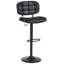 TILTON Swivel Upholstered Bar Stool with Iron Frame-1030640373