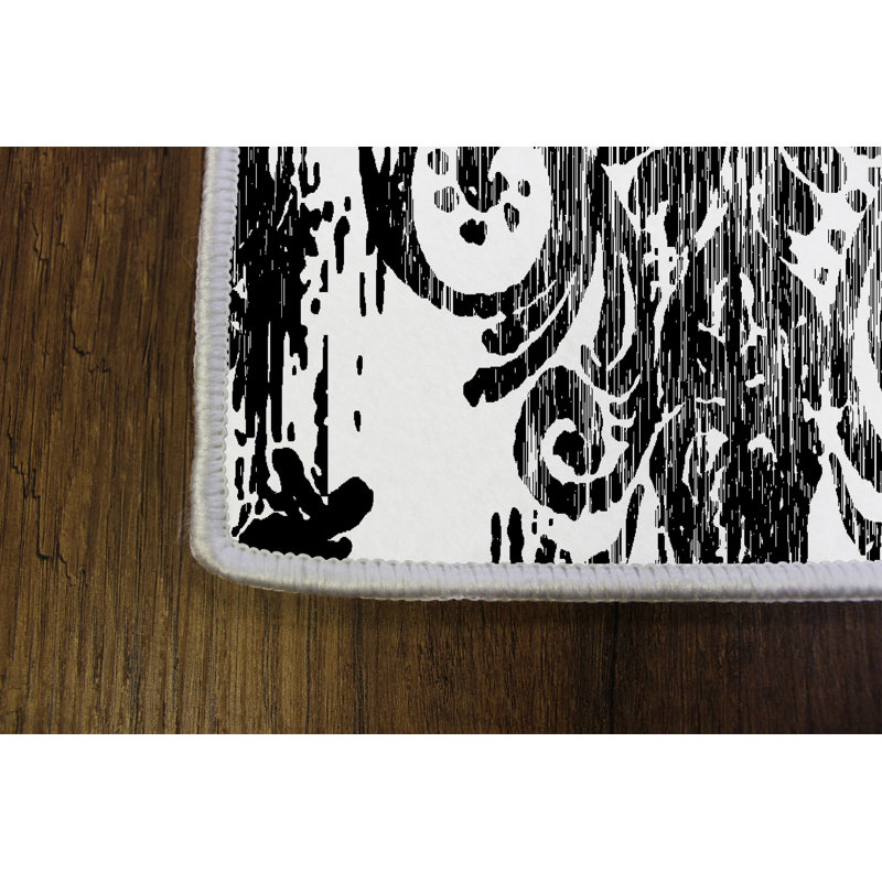 Elegant Hall Carpet, 3D Digital Print Design, 3.9 x 4.9 ft | 100% Polyester, Antibacterial, Non-Slip PVC Dot Underside, Pile Height: 0.04 in, Machine Washable, Perfect for Living Room & Entryway Decor