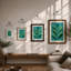 Symmetrical Plant Study Botanical - Framed Print-412832413-412832385