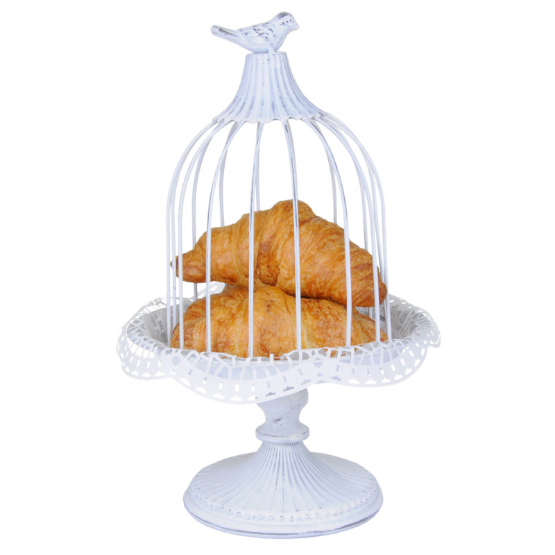 35cm Steel Cake Plate in Antique White