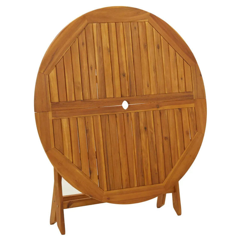 Grinnell Round Teak Outdoor Dining Table , 110cm cm W 110cm cm D