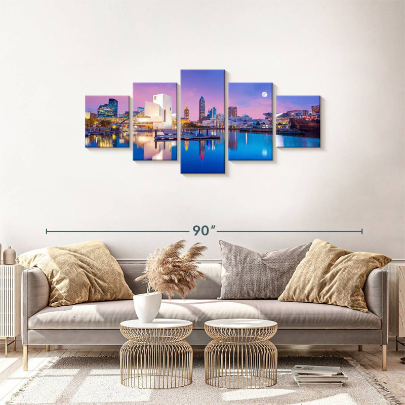 Senne Downtown Cleveland Reflection, 30" H x 68" W