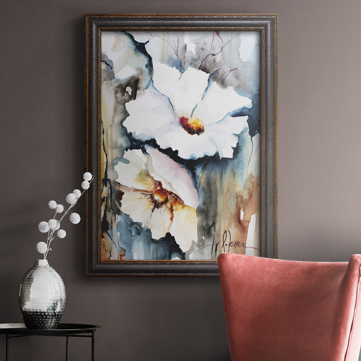 Winston Porter Blooms Aquas II - Picture Frame Print on Canvas | Wayfair
