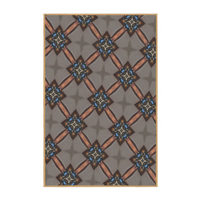 Tapis de zone brun à motif