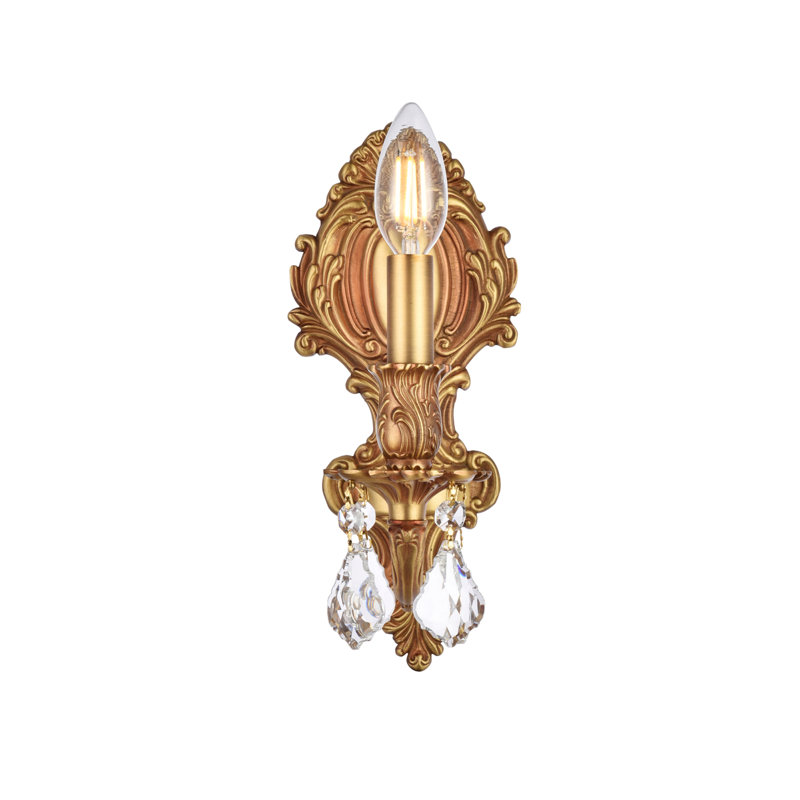 Monarch Mordechay Royal Cut Crystal, 11.5" H x 5" W x 5" D, French Gold, 1