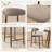 25'' Upholstered Counter Stool with Curved Back and Solid Wood Base-1871850559-1871850558