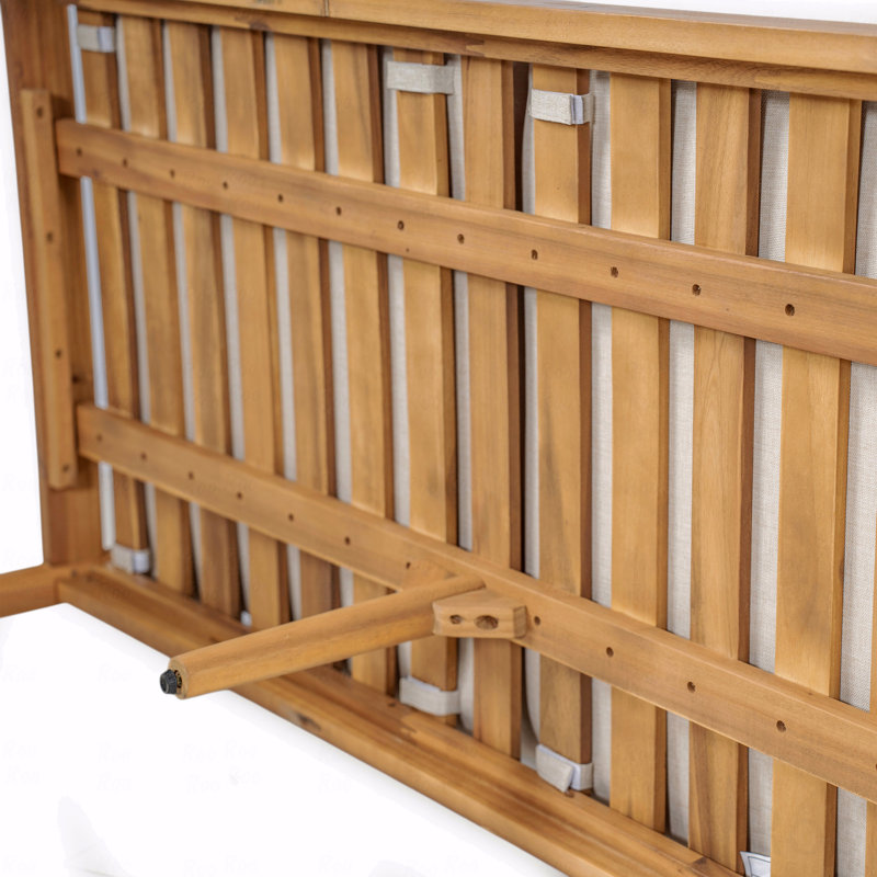 Causeuse d'extérieur en bois d'acacia