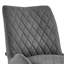 Tabouret de bar de 30 po de hauteur en tissu gris anthracite et finition noire