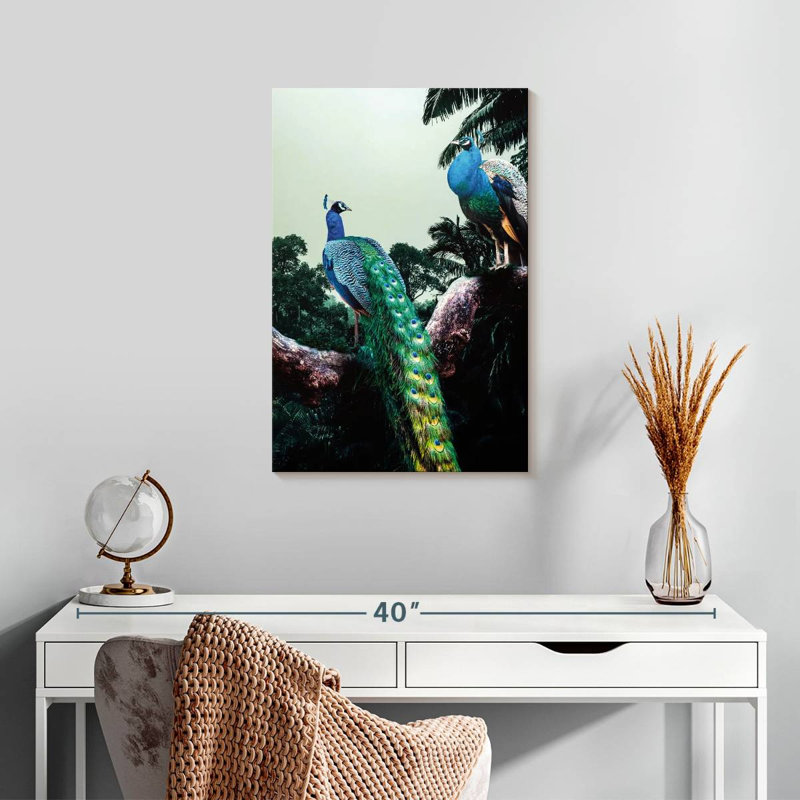 Brampt Peacock Duo, 24" H x 16" W
