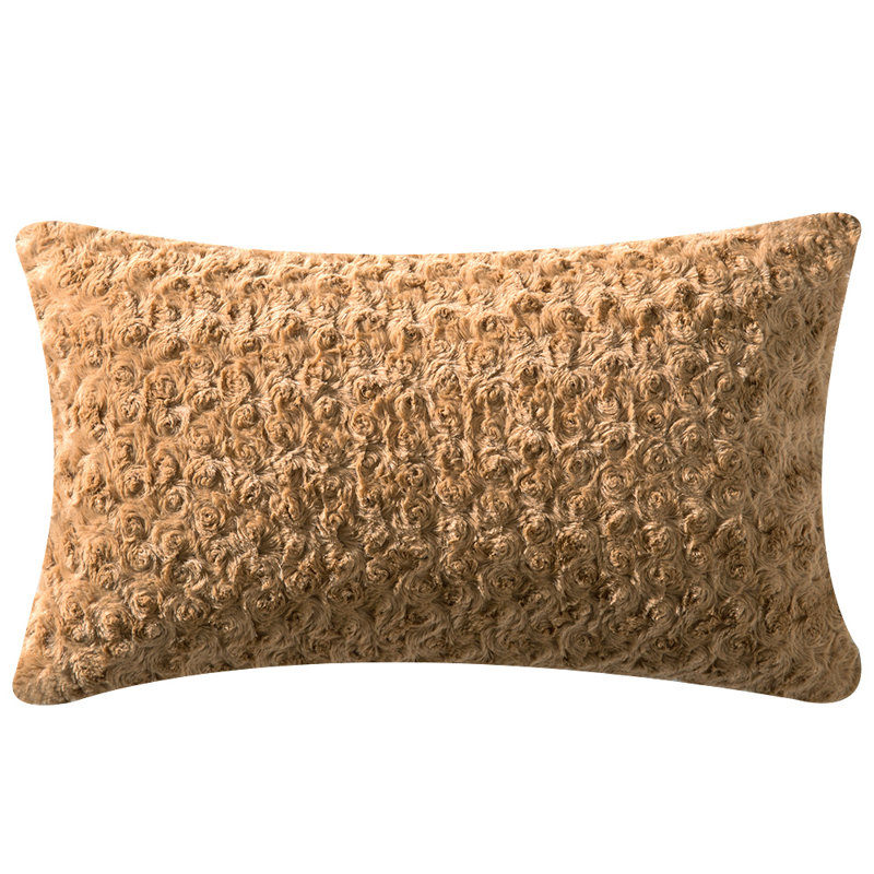 Housse et insert rectangulaires en fausse fourrure, Brun