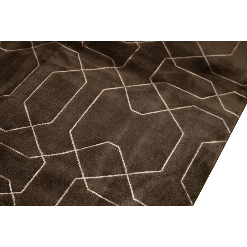 Tapis chocolat de haute qualité noué à la main