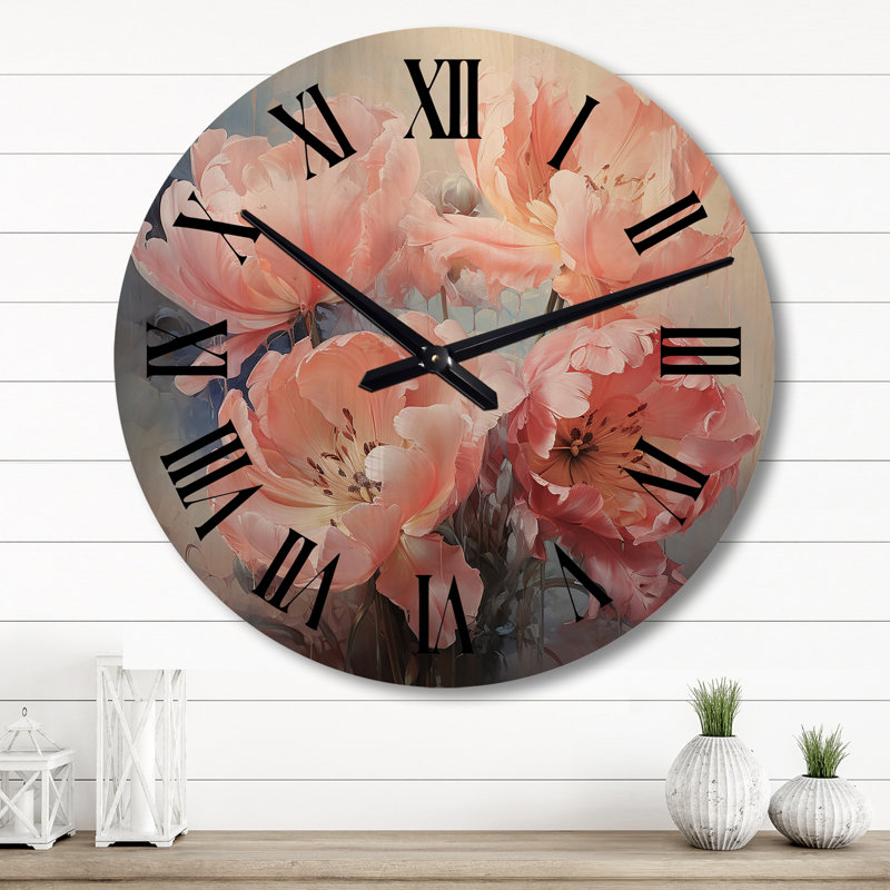 Horloge murale en bois massif Nodra, Grand