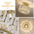 Katona Crystal Ceiling Light Fixture, Modern Semi Flush Mount Ceiling Light Hallway Light Fixtures Ceiling Flush Mount Light Fixtures for Kitchen Bedroom Bathroom Entryway-401452240