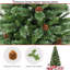 Arbre de Noël vert 6 pi et pommes de pin vertes-256177382