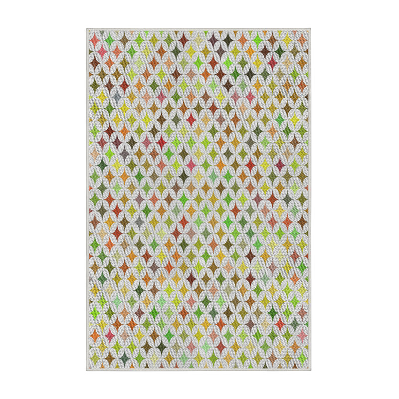 Tapis de zone rose à motif, Rectangle 8 pi x 12 pi
