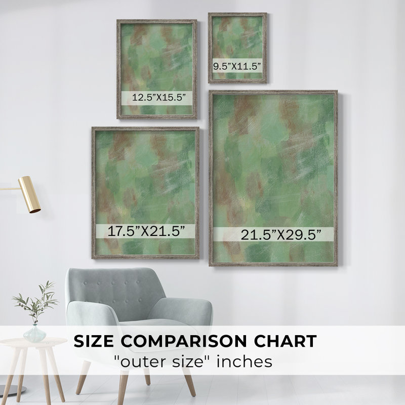 Green Shadows II, reproduction encadrée - bois massif, H 30 po x l 24 po