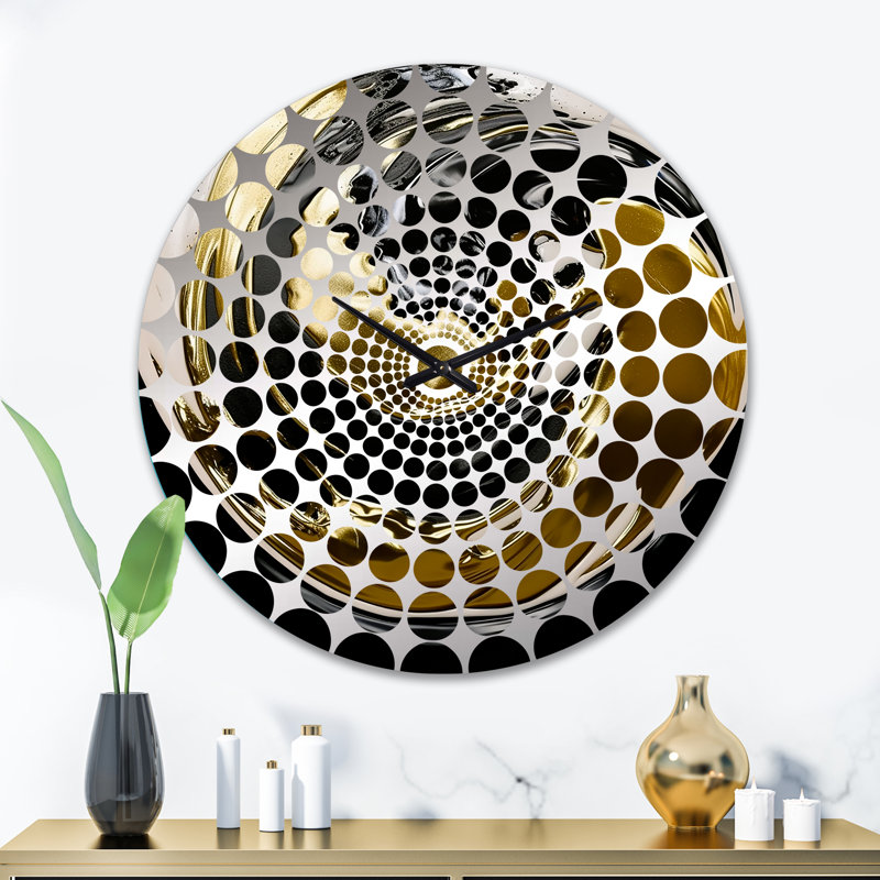 Bianco - Horloge murale peinture abstraite, Grand