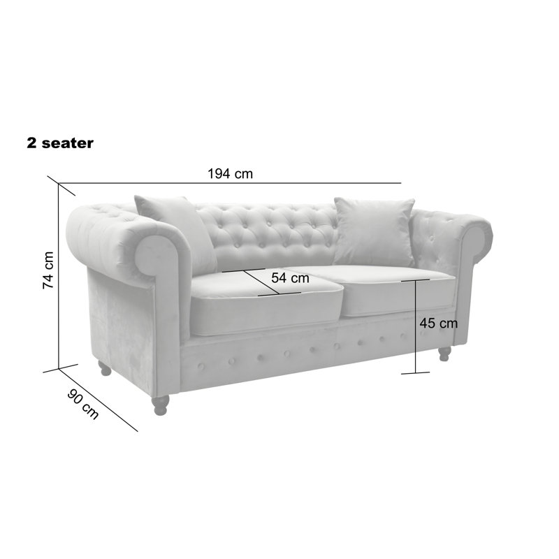 Frances 2 Seater Velvet Loveseat