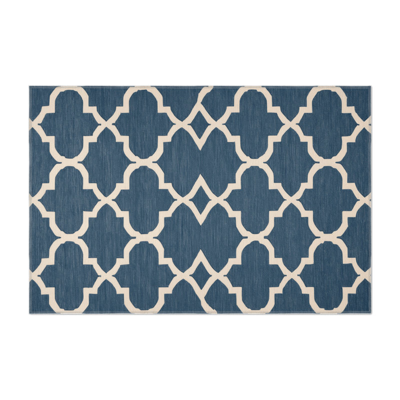 Tapis gris intérieur et extérieur Trellis