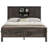  Oceant Sherell Farmhouse Queen Bed Frame Storage Bookcase Headboard, Dark Oak-276771026-276771025