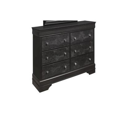 Crocodile Metallic Grey Dresser