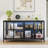 Aydee 55'' W Sideboard With Glass Doors And Led Lights-466846580