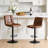 Swivel Upholstered Adjustable Height Counter Bar Stool with Backs for Kitchen Island-1601196328-1601196333