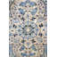Tapis unique bleu, argent et beige de 7 pi 11 po x 11 pi 1 po