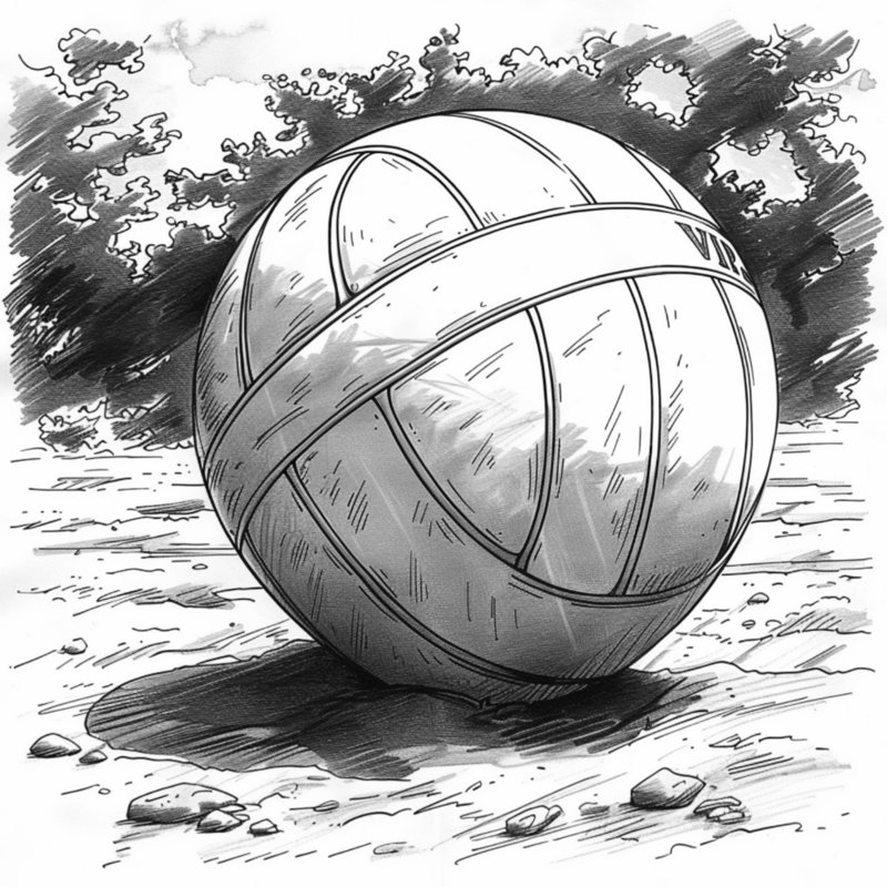 Coussins Volleyball On Beach, 26 x 26 inches, Gris clair / noir