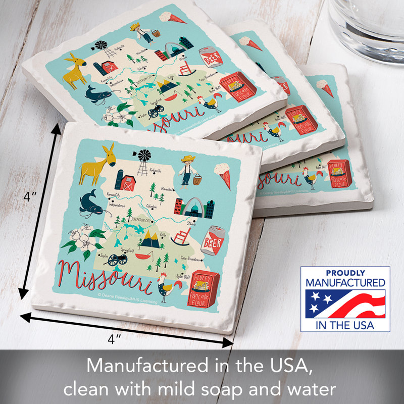 Ensemble de sous-verres 4 pièces Missouri Home