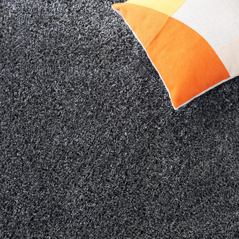 Vandoren Shag Performance Rug, Round 4', Dark Gray