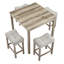 Ensemble de table de bar et de salle à manger de style industriel 5 pièces avec chaises, convient au salon, 4 chaises avec 1 table pour la salle à manger