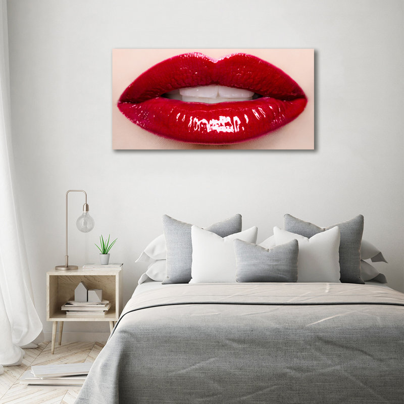 Red Lips - Print, Canvas, 70cm H x 140cm W x 2cm D