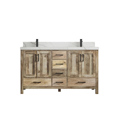 Malibu 60'' Double Bathroom Vanity with Top