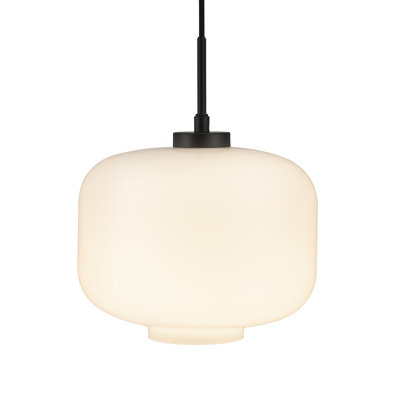 1 - Light Black/White Schoolhouse Pendant