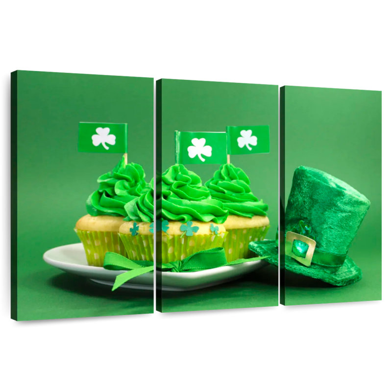 Lelend Cupcakes For St. Patrick's Day, 32" H x 50" W