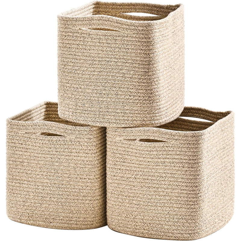 Bacs de rangement 11 ", paniers en corde de coton tissé