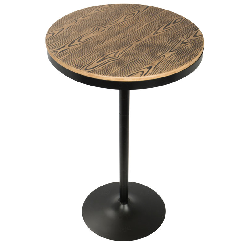 Table de bar / dinette industrielle réglable en noir par LumiSource