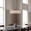 Lustre moderne rond en cristal chromé à 7 lumières de 19 pouces, plafonnier encastré pour îlot de cuisine