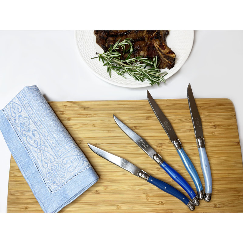 Laguiole Steak Knife Set, Blue