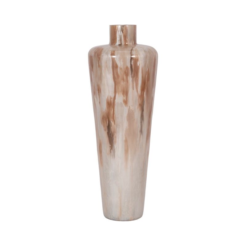 Modern Glam Glass Vase with Sleek Silhouette and Decorative Artisan Detailing, Contemporary Accent Crafted from High-Quality Glass for Sophisticated and Versatile Style in Any Interior Setting