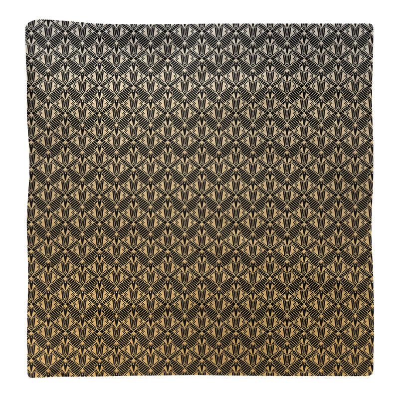 Serviette de coton art déco classic, Dégradé doré, H 0,1 po x l 22 po x P 22 po, Sergé de polyester